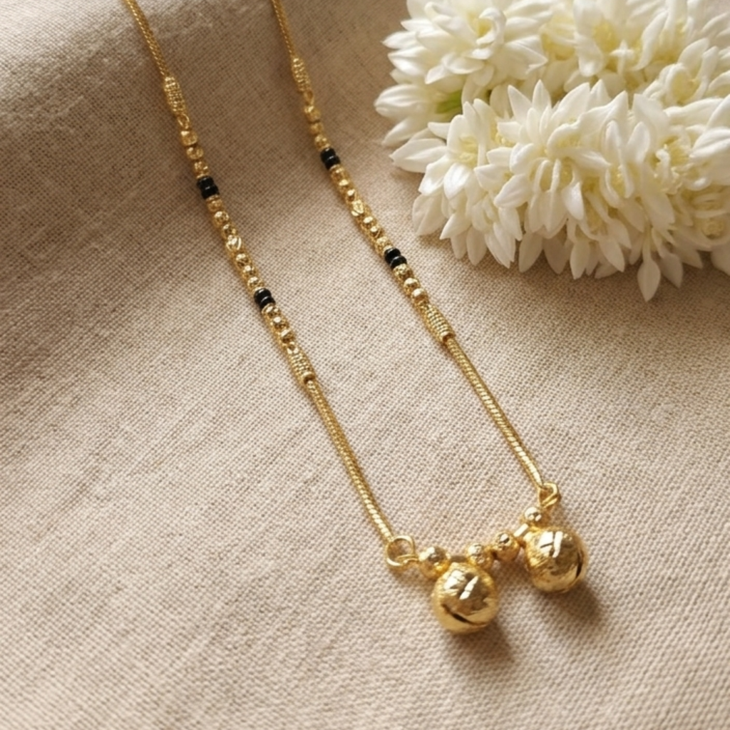 Pihu Micro Gold Plated Short Mangalsutra for Women | Elegant Daily Wear Mangalsutr