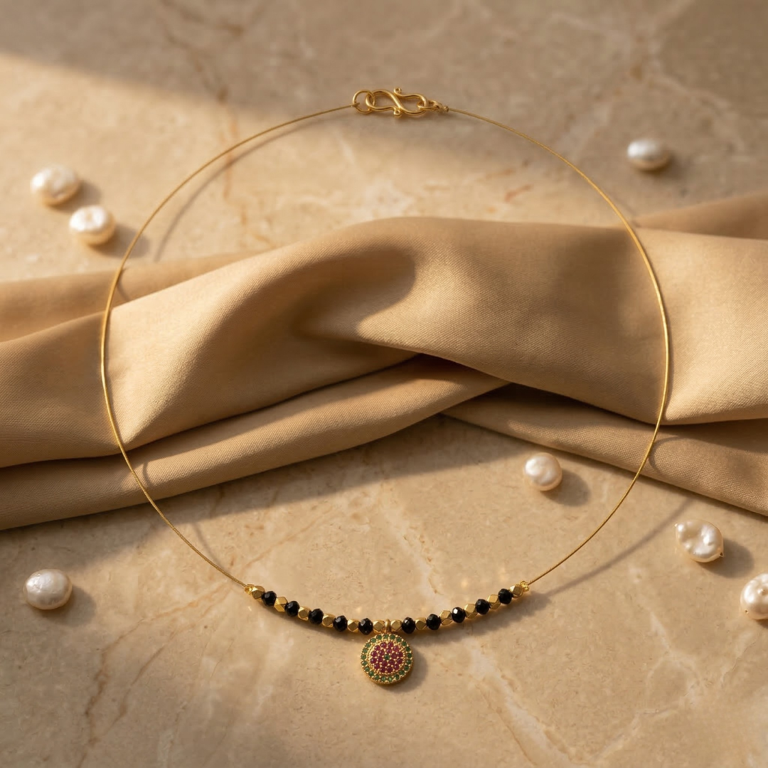 Invisible Mangalsutra Set – Pack of 3RAAYA Invisible Mangalsutra Combo (Pack of 3) | Minimal Daily Wear | Micro Gold | Anti-Tarnish