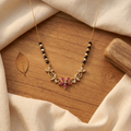 RAAYA Victorian Pink Stone Mangalsutra | Lightweight Daily Wear | Micro Gold | Anti-Tarnish