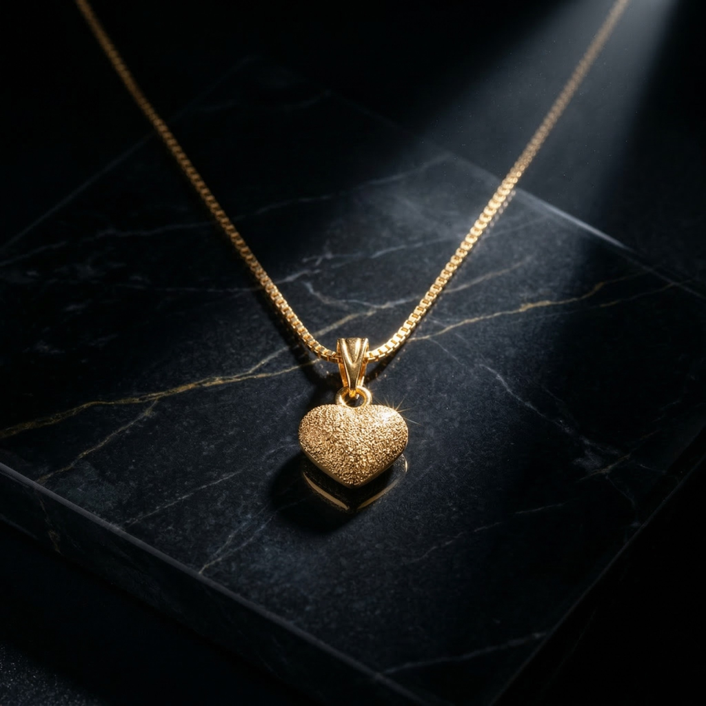 RAAYA Heart Pendant Necklace | Anti-Tarnish | Micro Gold Plated