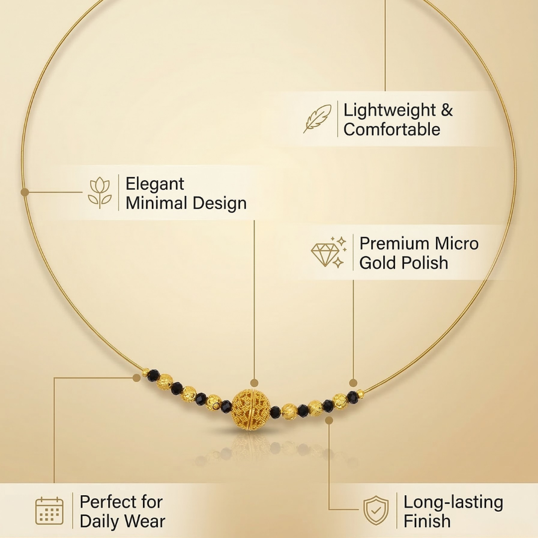 Invisible Mangalsutra Set – Pack of 3RAAYA Invisible Mangalsutra Combo (Pack of 3) | Minimal Daily Wear | Micro Gold | Anti-Tarnish