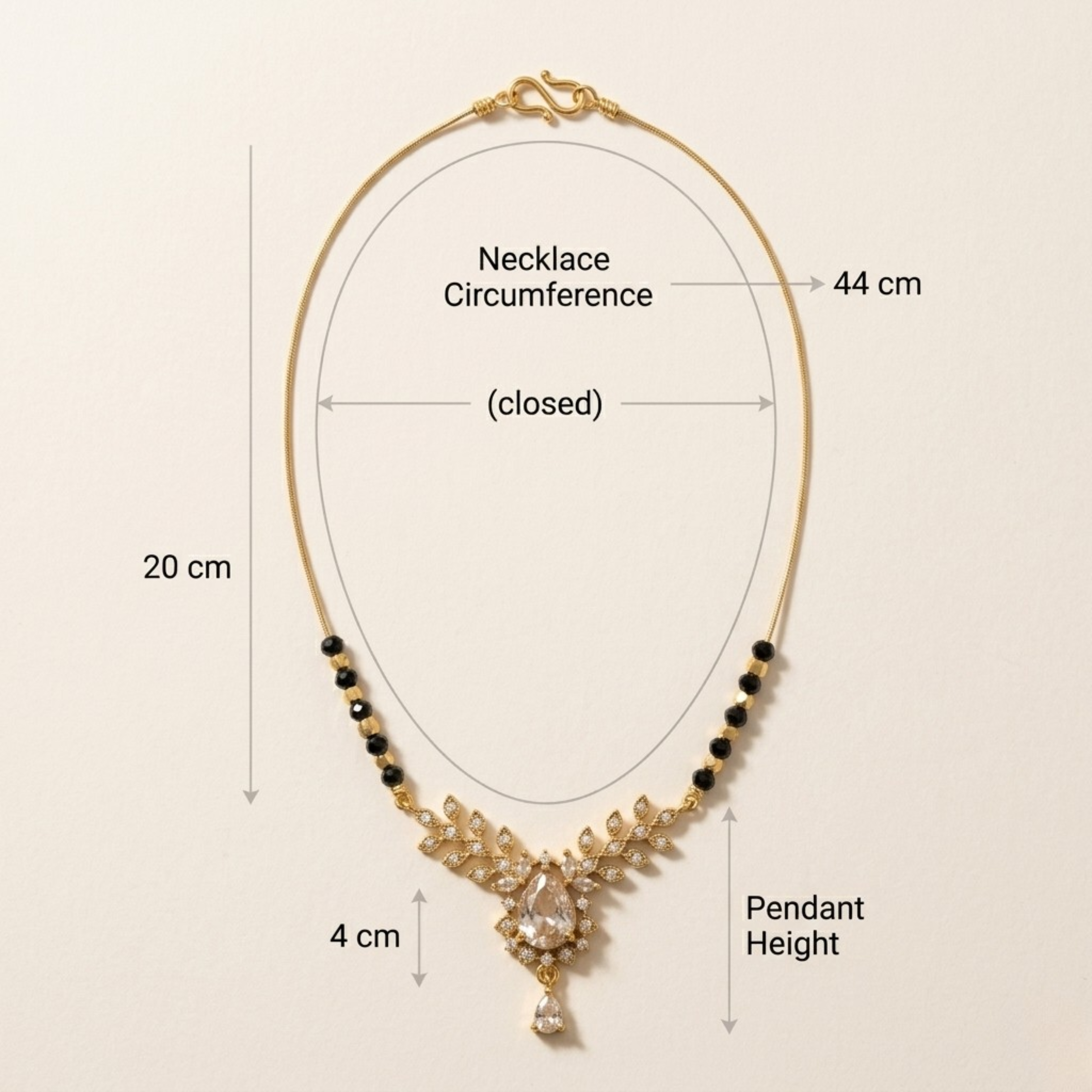 RAAYA Invisible Mangalsutra | Minimal Daily Wear | White Stone | Micro Gold | Anti-Tarnish