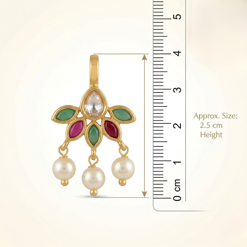 RAAYA Lightweight Leaf Bugadi Earrings | Micro Gold | Anti-Tarnish | Victorian