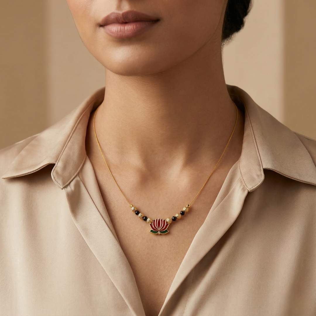 Invisible Mangalsutra Set – Pack of 3RAAYA Invisible Mangalsutra Combo (Pack of 3) | Minimal Daily Wear | Micro Gold | Anti-Tarnish