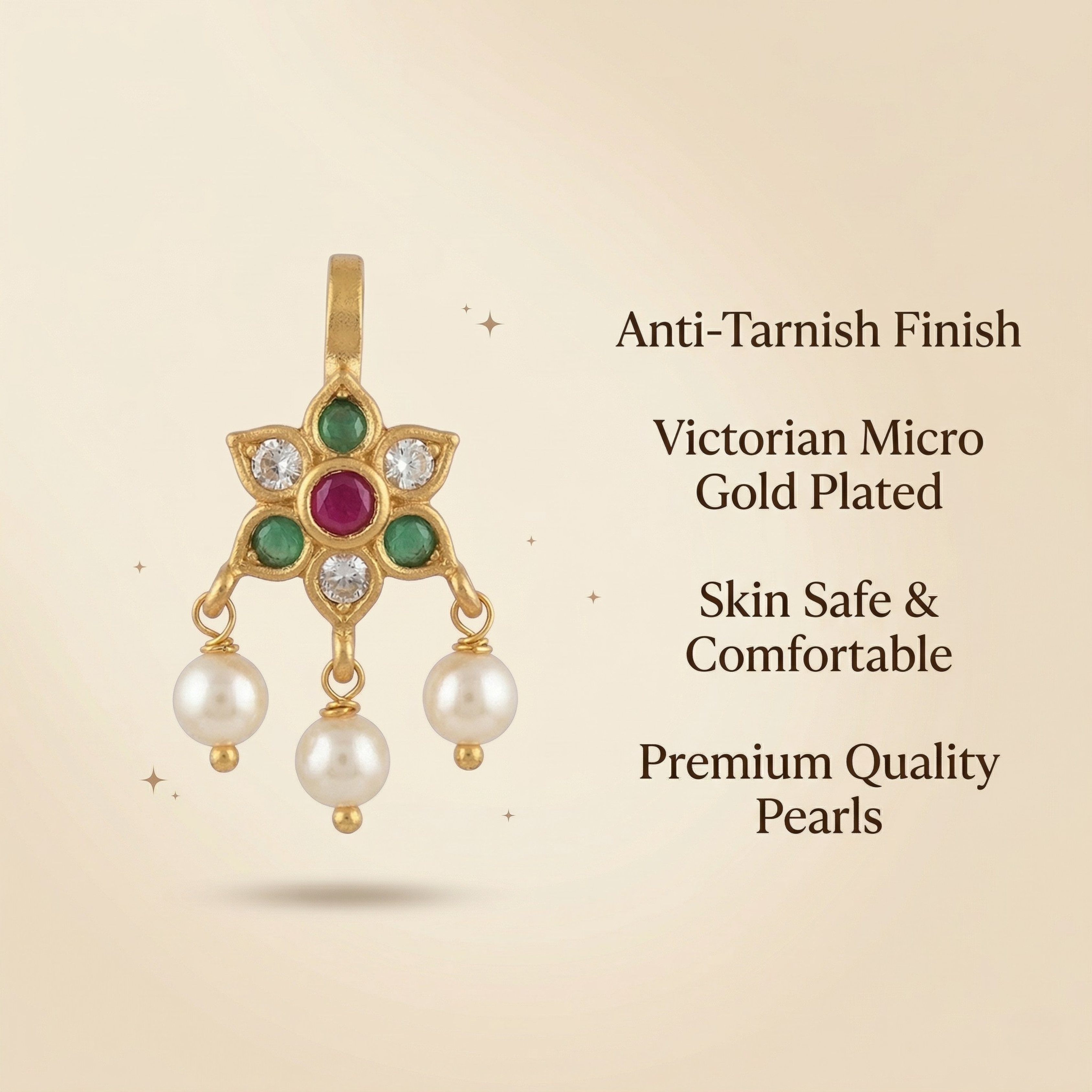 RAAYA Floral Bugadi Earrings | Micro Gold | Anti-Tarnish | Victorian