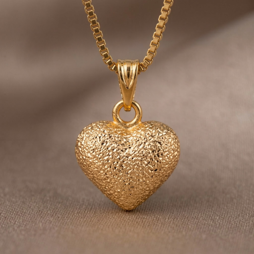 RAAYA Heart Pendant Necklace | Anti-Tarnish | Micro Gold Plated