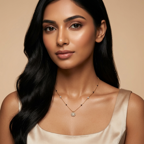 Aananya Anti Tarnish Micro Gold Plated Short Mangalsutra