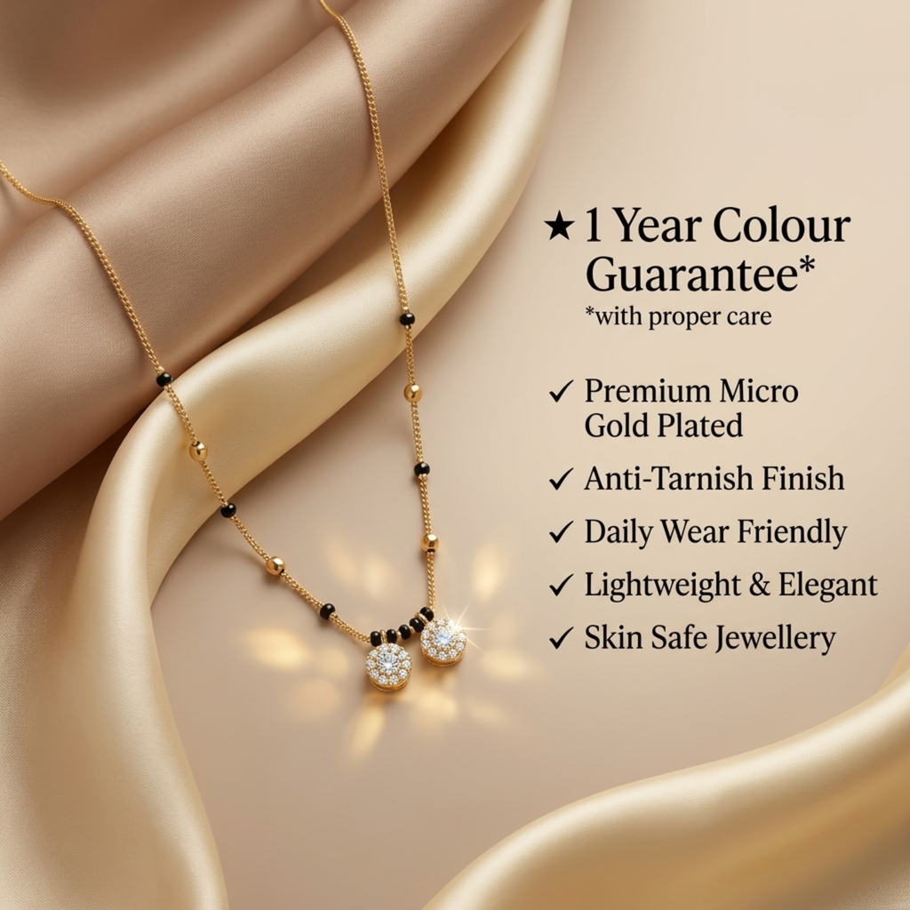 Aishwarya Anti Tarnish Micro Gold Plated Short Mangalsutra