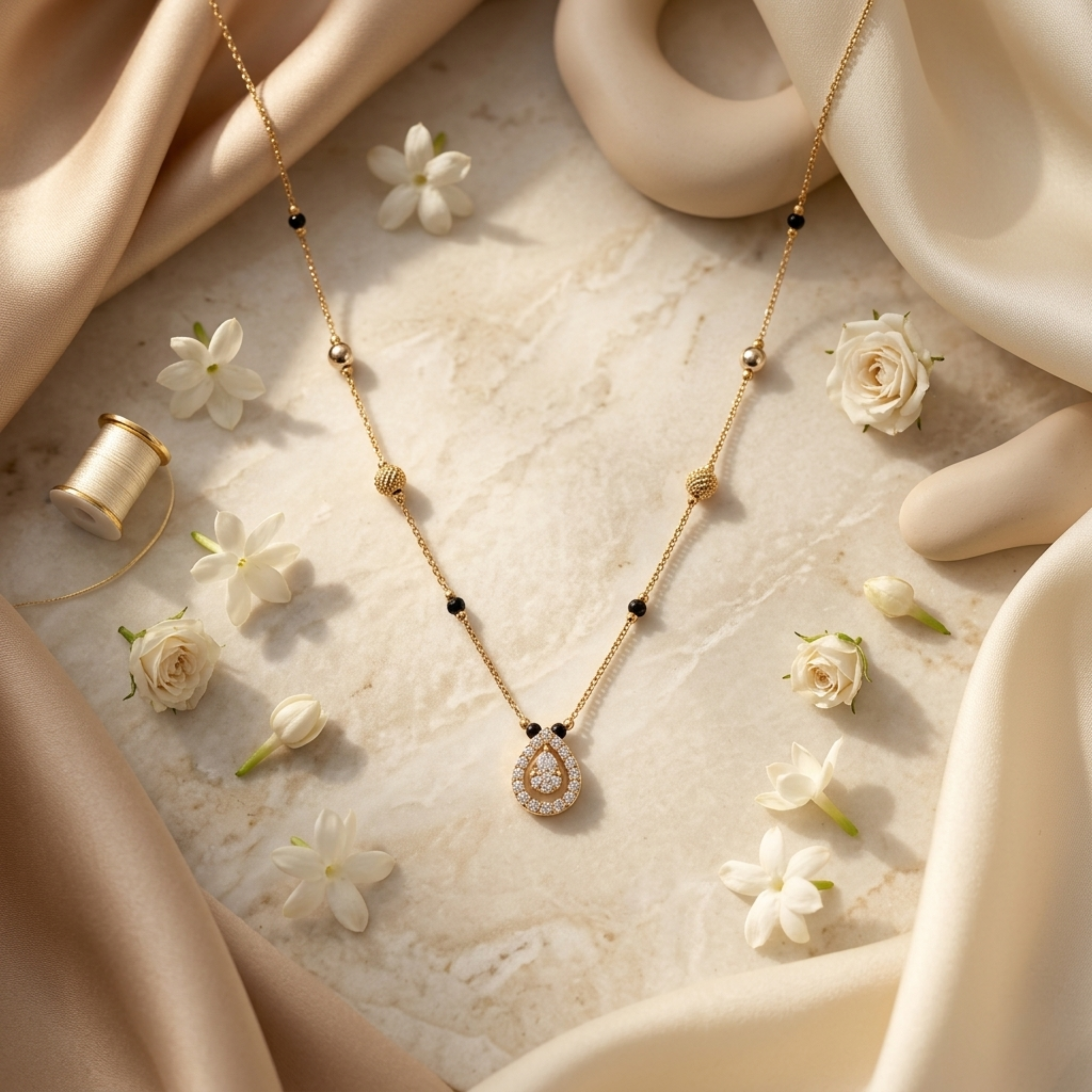 Ashwini Anti Tarnish Micro Gold Plated Short Mangalsutra