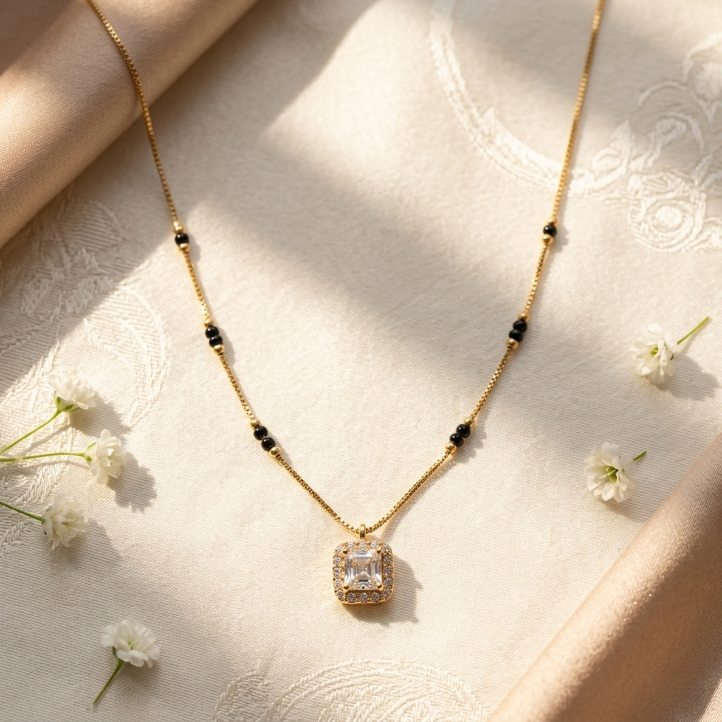 Avani Anti Tarnish Micro Gold Plated Short Mangalsutra