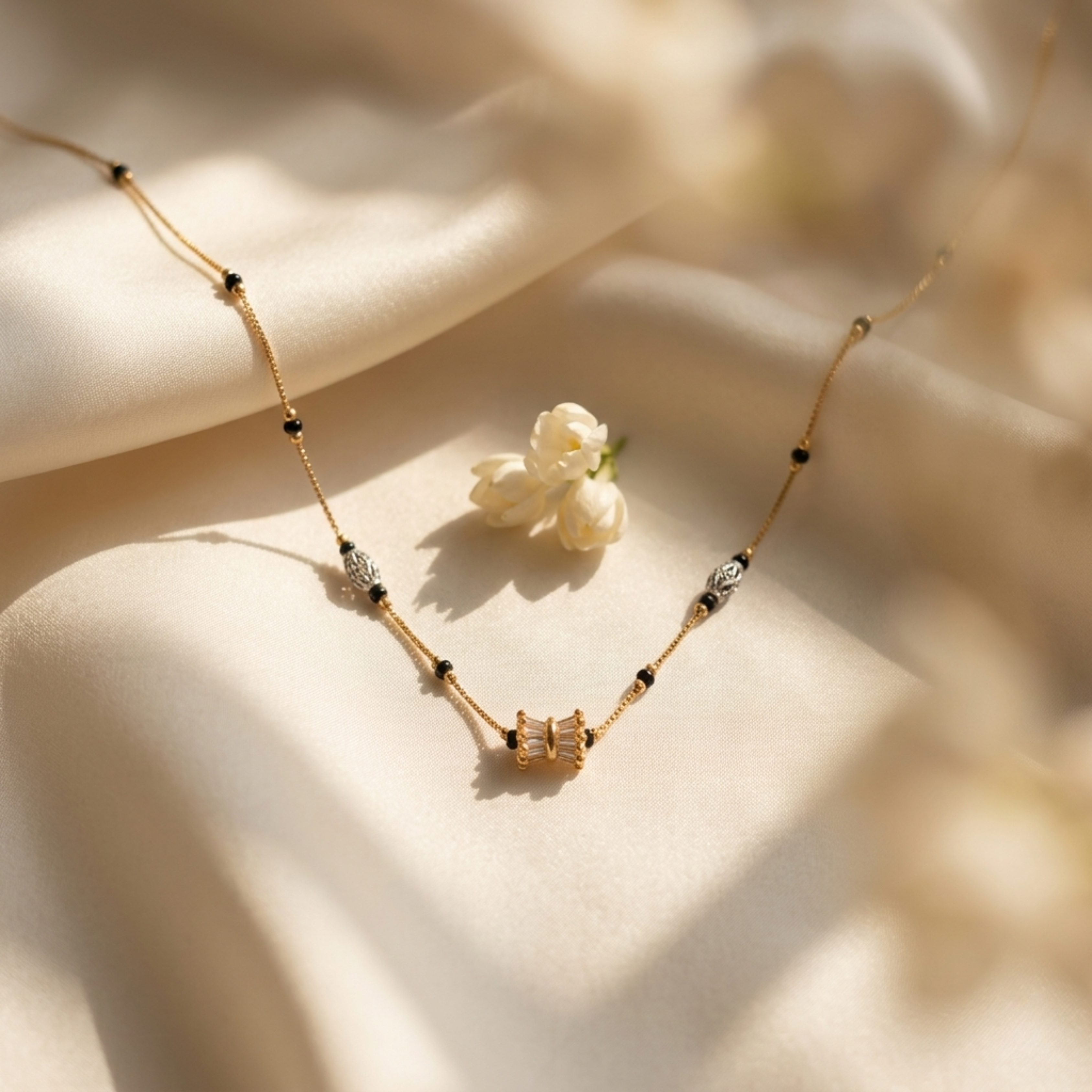 Bhavika Anti Tarnish Micro Gold Plated Short Mangalsutra