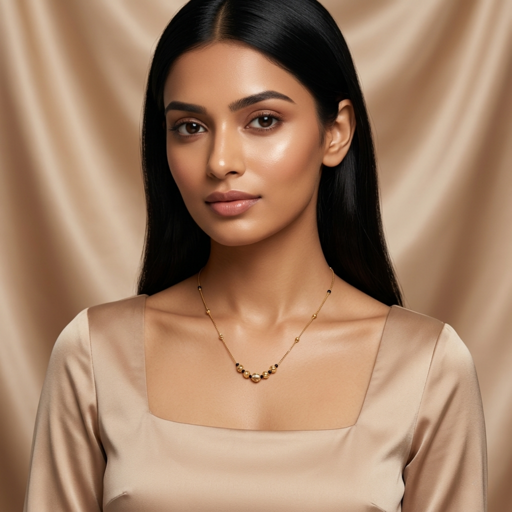 Devanshi Anti Tarnish Micro Gold Plated Short Mangalsutra