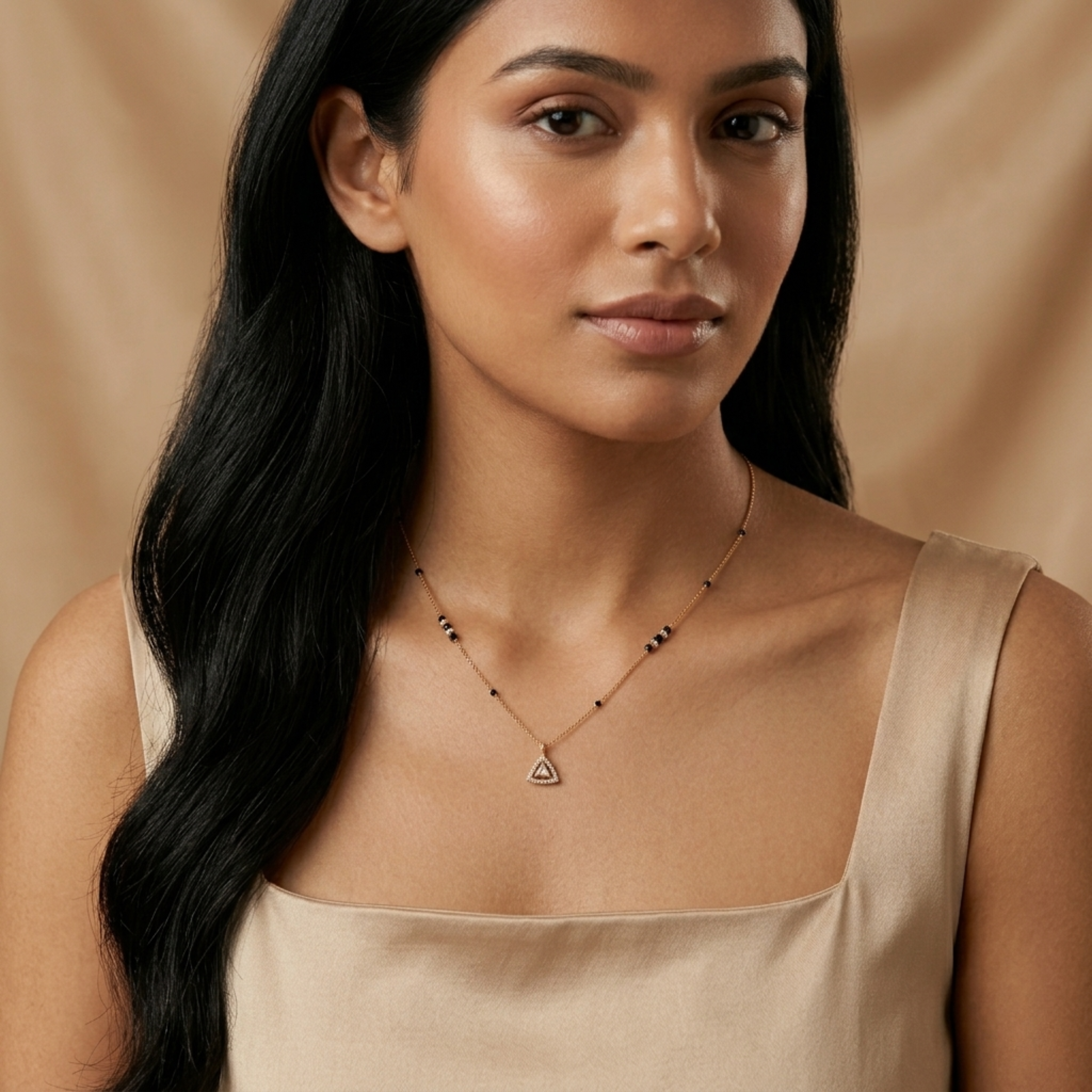 Eesha Anti Tarnish Micro Gold Plated Short Mangalsutra