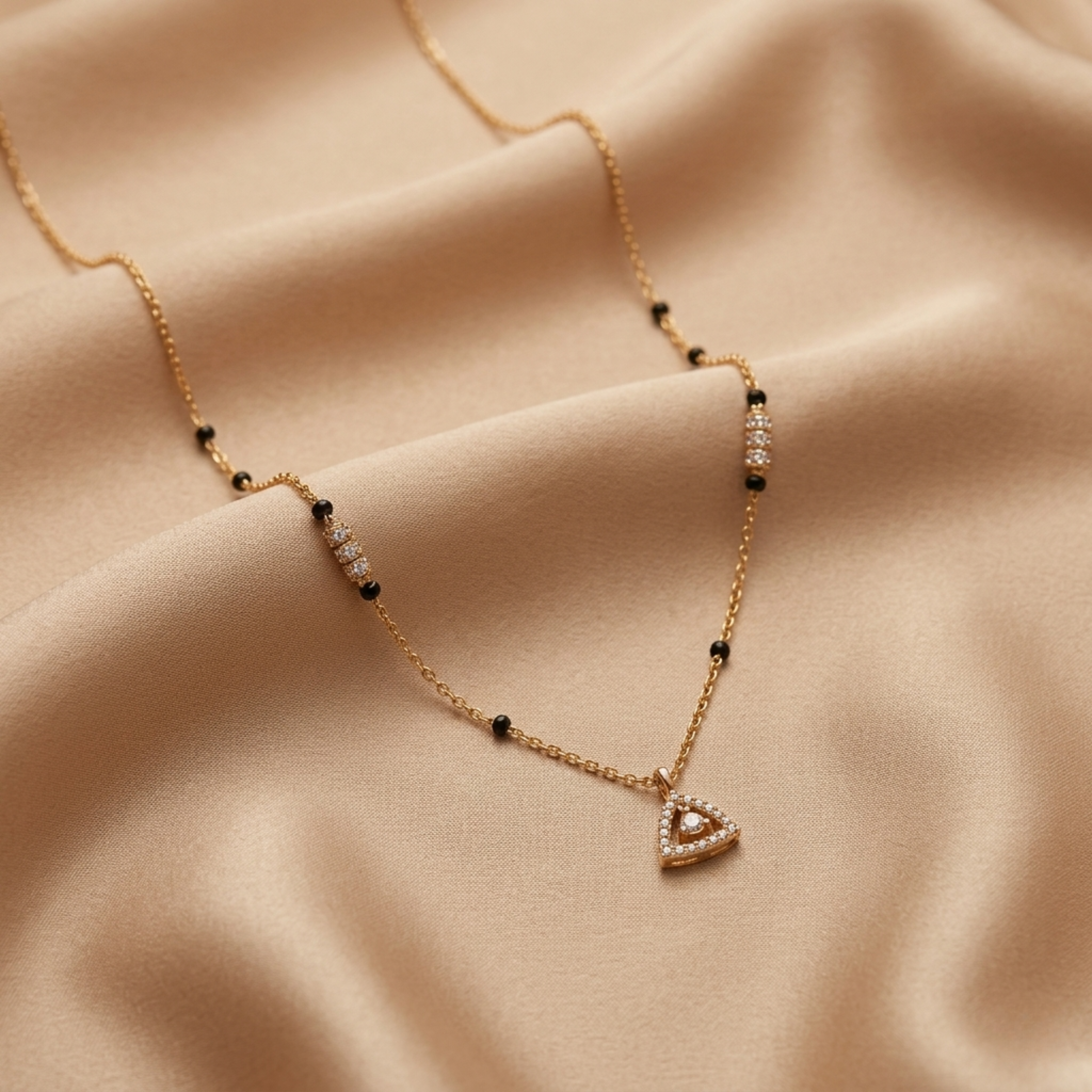 Eesha Anti Tarnish Micro Gold Plated Short Mangalsutra