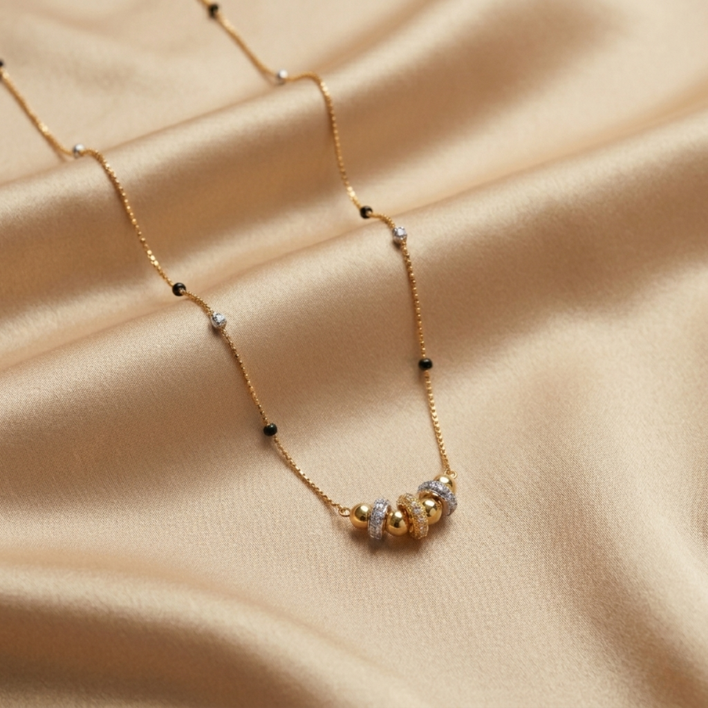 Gauri Anti Tarnish Micro Gold Plated Short Mangalsutra