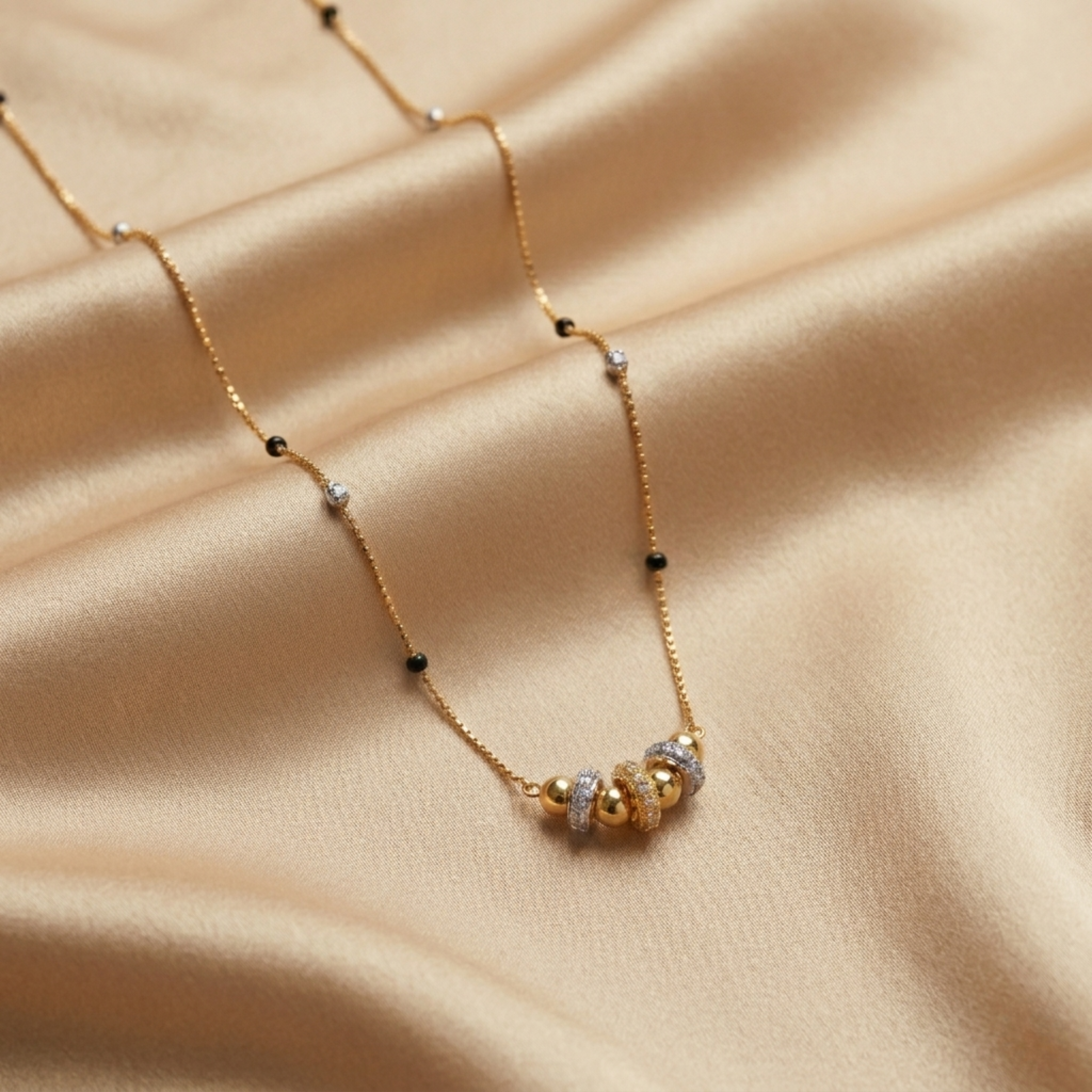 Gauri Anti Tarnish Micro Gold Plated Short Mangalsutra
