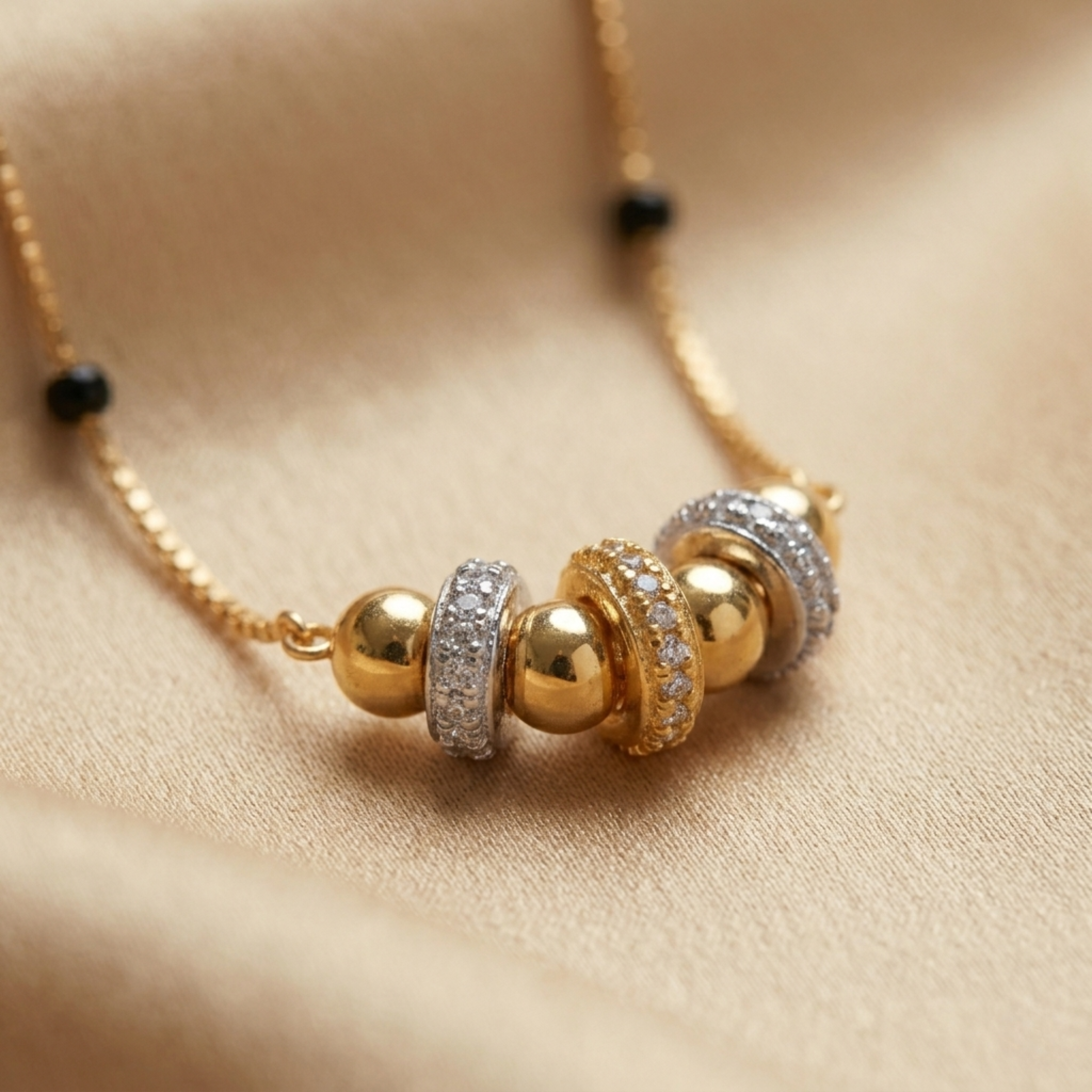 Gauri Anti Tarnish Micro Gold Plated Short Mangalsutra