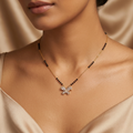 Janhavi Anti Tarnish Micro Gold Plated Short Mangalsutra