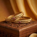 RAAYA Ashtapailu Bangles for Women | Micro Gold Plated | Anti-Tarnish Traditional Kada | Wedding & Festive Jewellery