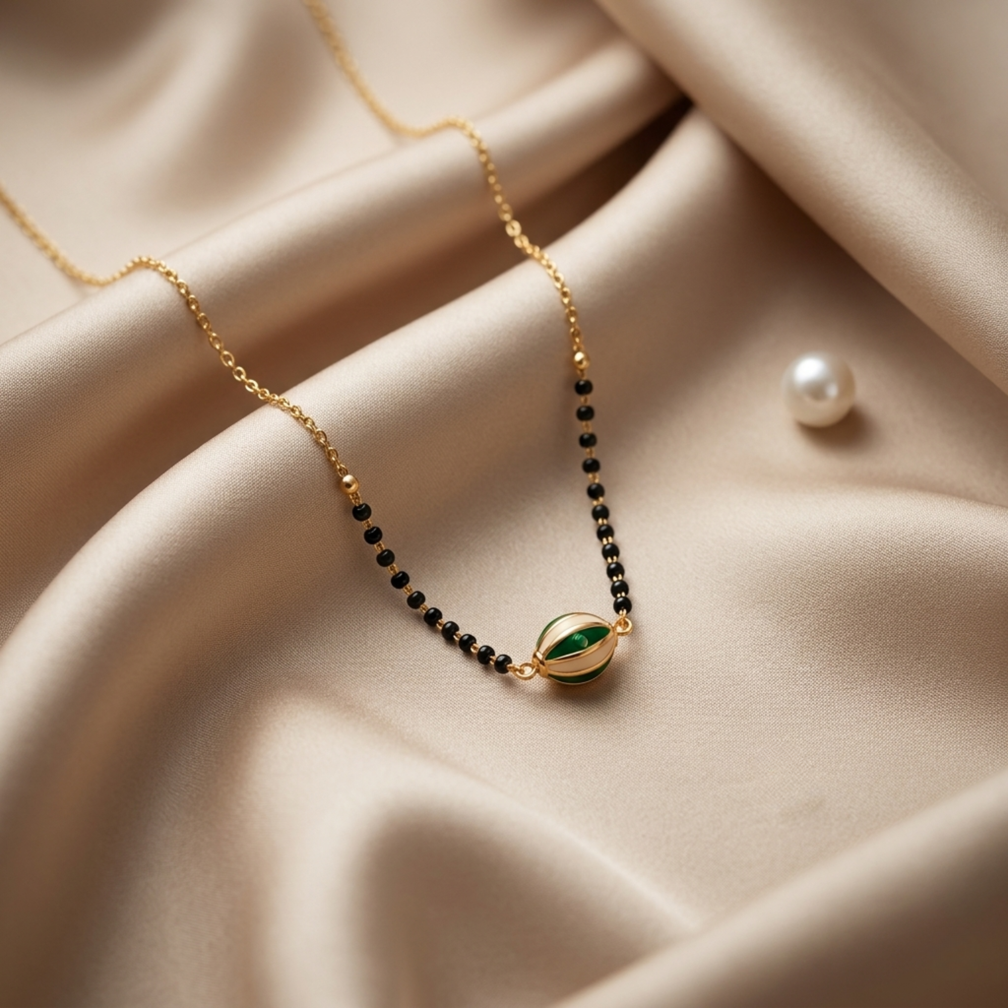 Trisha Anti Tarnish Micro Gold Plated Short Mangalsutra