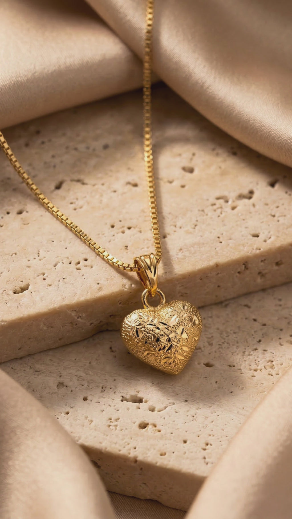 RAAYA Heart Pendant Necklace | Anti-Tarnish | Micro Gold Plated